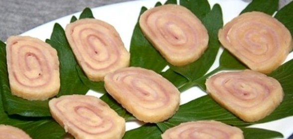 Сырный рулет с ветчиной