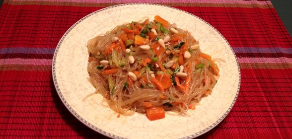 Фунчоза с овощами