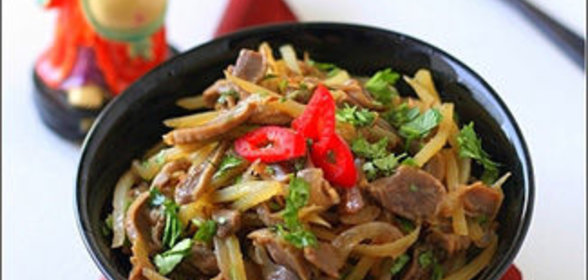 Салат из куриных желудочков по-корейски