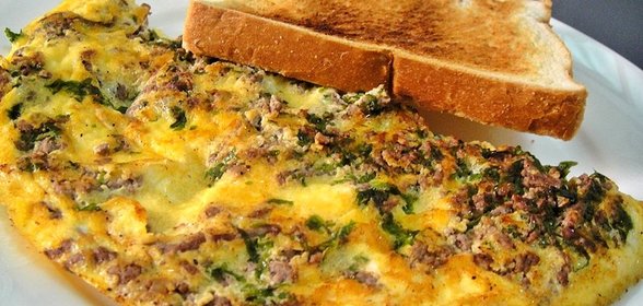 Омлет с мясным фаршем