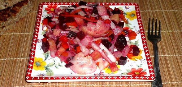 Винегрет из запеченых овощей