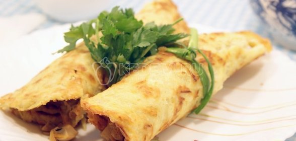 Картофельные рулеты с грибами