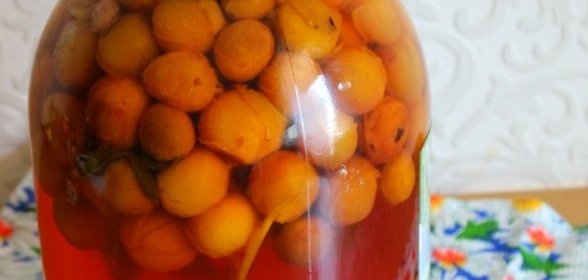 Компот из мелкой сливы с мятой