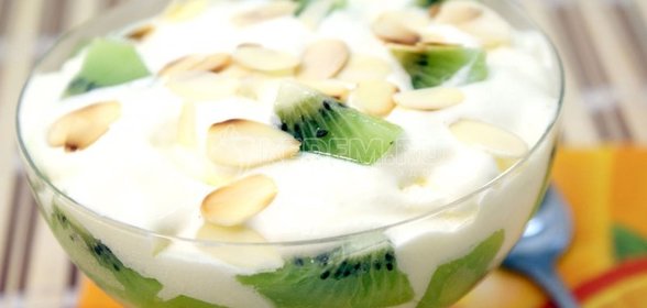 Десерт из мороженого «Киви»