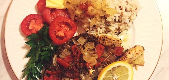 Семга с прованскими травами, запеченная в фольге
