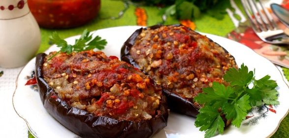 Баклажаны фаршированные мясным фаршем
