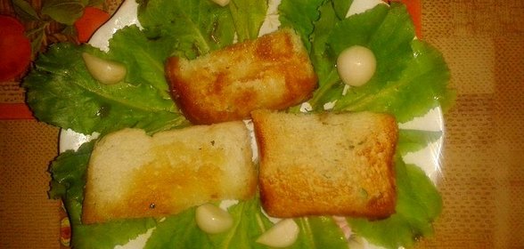 Гренки с чесноком