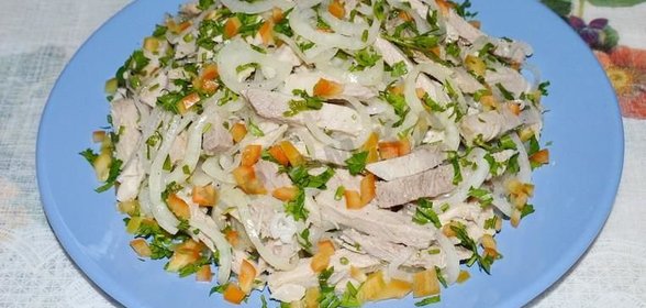 Деревенский свадебный салат из свинины