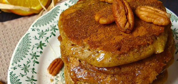 Апельсиновые оладьи без яиц