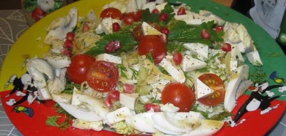 Капустный салат с брынзой