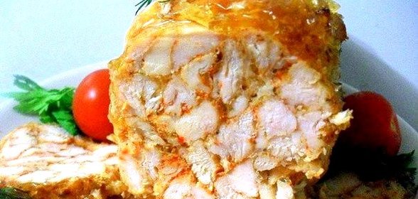 Золотой куриный рулет