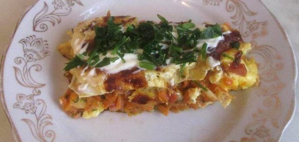 Омлет с морковью