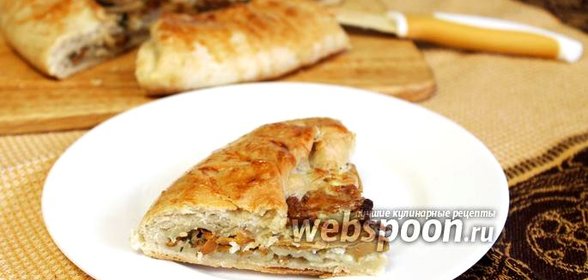 Пирог с лисичками