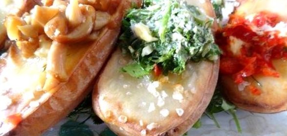 Печеный картофель с начинками