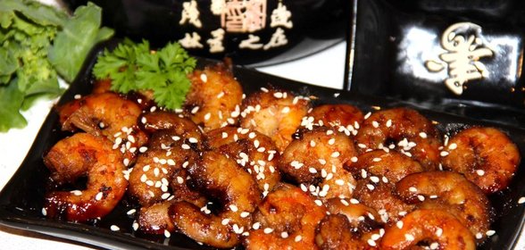 Жареные креветки в соевом соусе