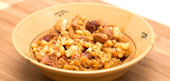 Кассуле из свинины и курицы