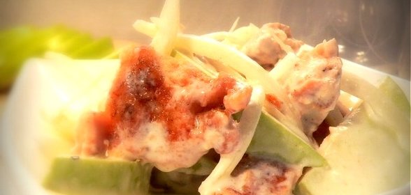 Салат из горбуши