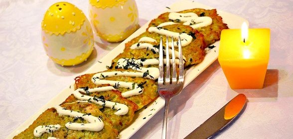 Овощные оладьи с грибами