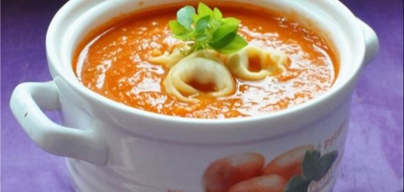 Тыквенный крем-суп с тортеллини