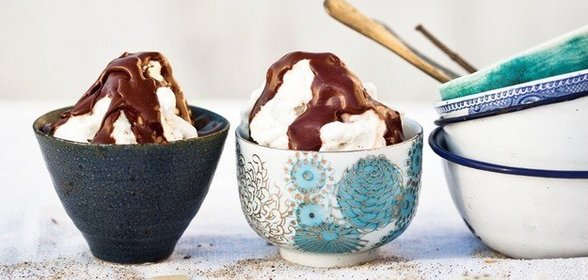 Десерт из маршмэллоу и шоколада