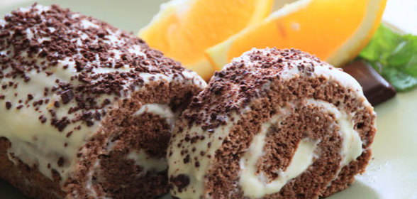 Шоколадно-апельсиновый рулет