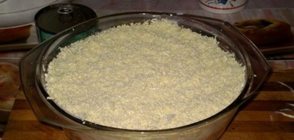 Салат Мимоза с сайрой
