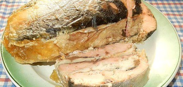 Горбуша запеченная со скумбрией