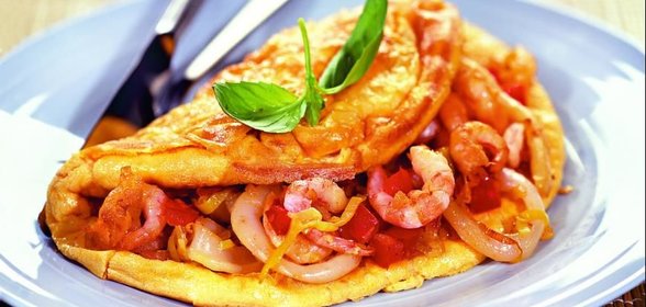 Омлет с морепродуктами