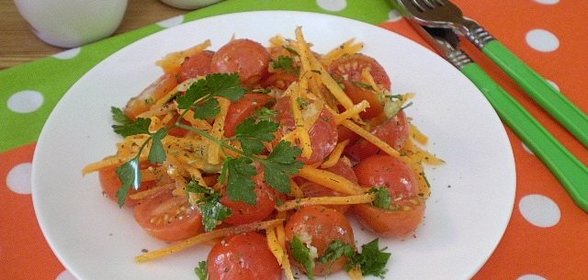 Помидоры с морковкой и чесноком