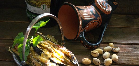 Баклажан с сыром под пиво