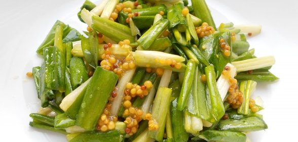 Черемша с медом и горчицей