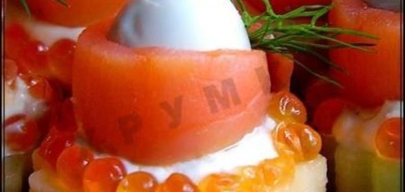 Морская закуска из семги