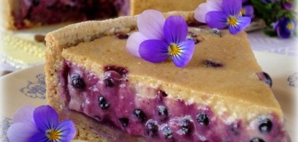 Кофейный пирог с черникой