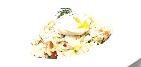 Рис с яйцом пашот