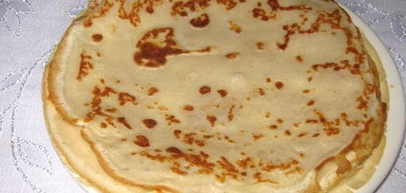 Простые блины на молоке