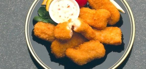 Рыбные палочки под йогуртом