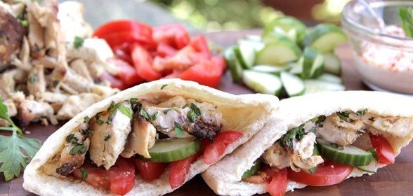 Домашняя шаурма с курицей