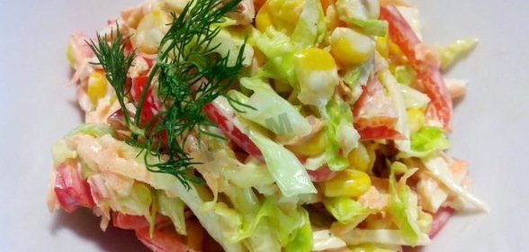 Салат Семеновна с колбасой