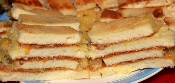 Пирожное с лимоном и сгущенкой