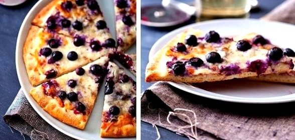 Сладкая черничная пицца