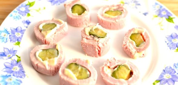 Холодная закуска из ветчины