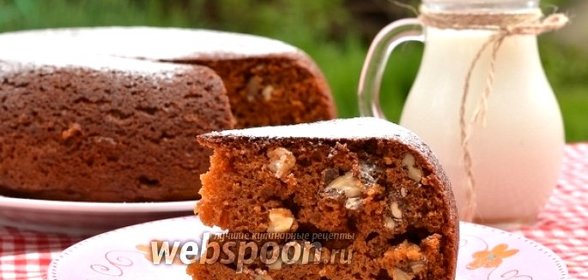 Карамельно-ореховый пирог в мультиварке