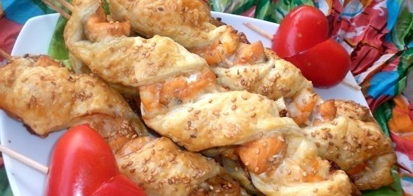 Шашлык из рыбы в духовке