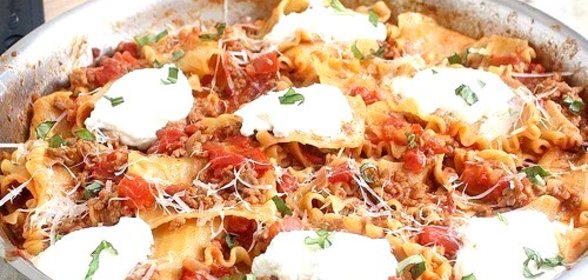 Лазанья в сковороде