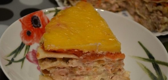 Лазанья с курицей в мультиварке