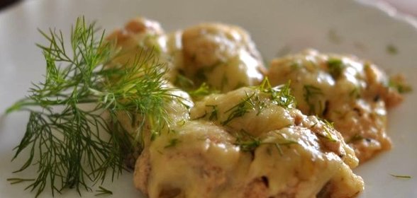 Пельмени в сметане