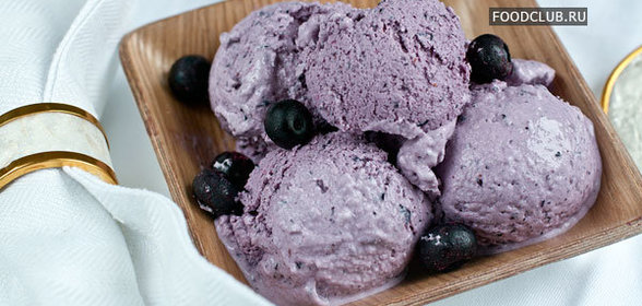 Черничное мороженое с маскарпоне