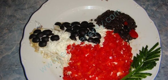 Салат Снегирь