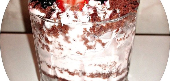 Десерт с кексом