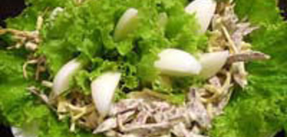 Салат из сердца с сыром